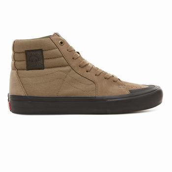 Férfi Vans Dakota Roche Sk8-Hi Pro Magasszárú Cipő VA7894153 Zöld/Fekete